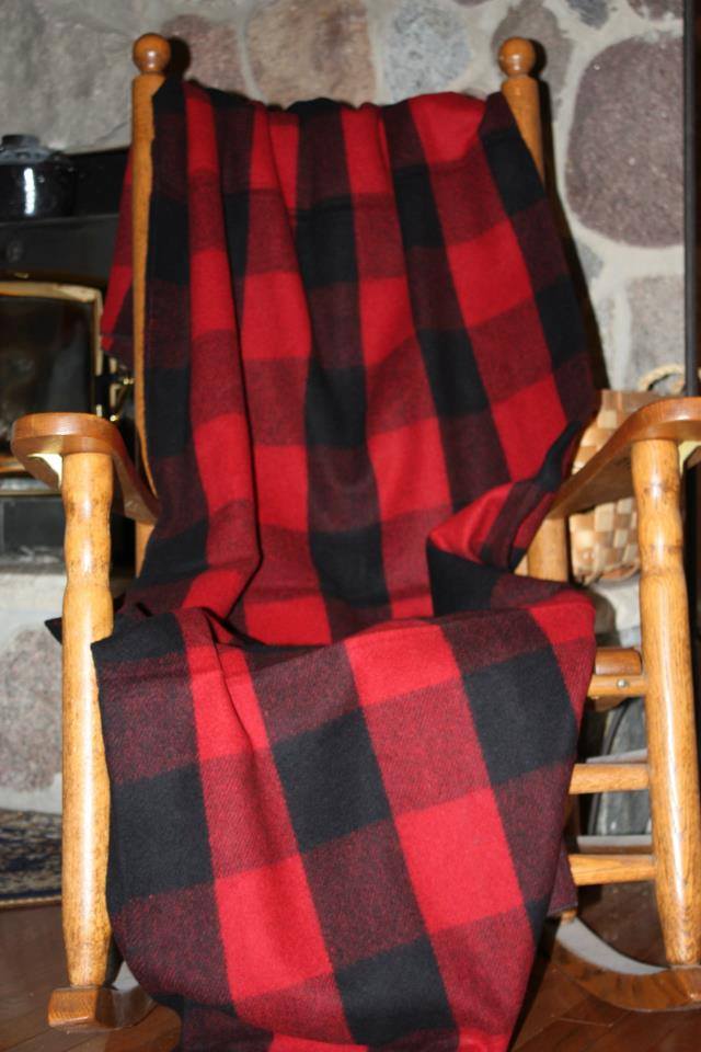 Red and best sale black wool blanket